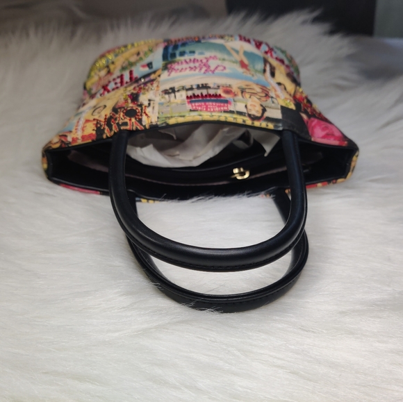 Vintage Bueno 8.5" x 6.5" Retro Style Sequin Mini Shoulder Bag Purse US Cities - Picture 7 of 11